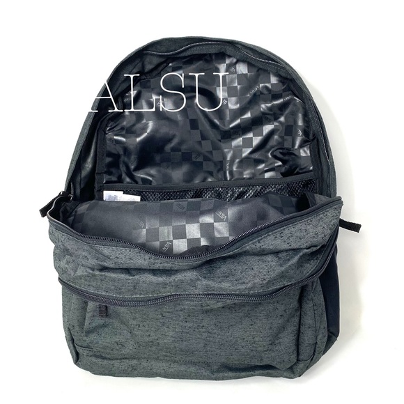 🔥SALE!🔥 VANS SCHOOLING IT Unisex Backpack School Laptop Bag Grey Zip Pockets - Picture 12 of 14